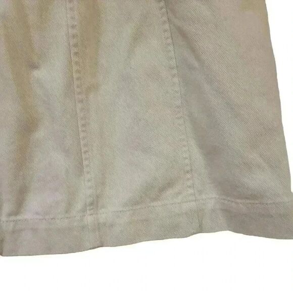 Banana Republic Women's Ivory Twill Cotton Button Front Mini Skirt NEW - Picture 10 of 12